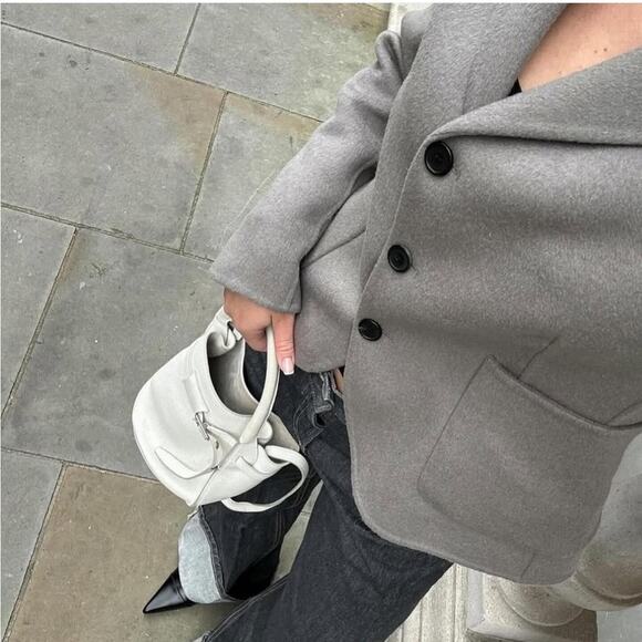 Zara Double Faced Fitted Blazer Size Medium - Picture 3 of 13